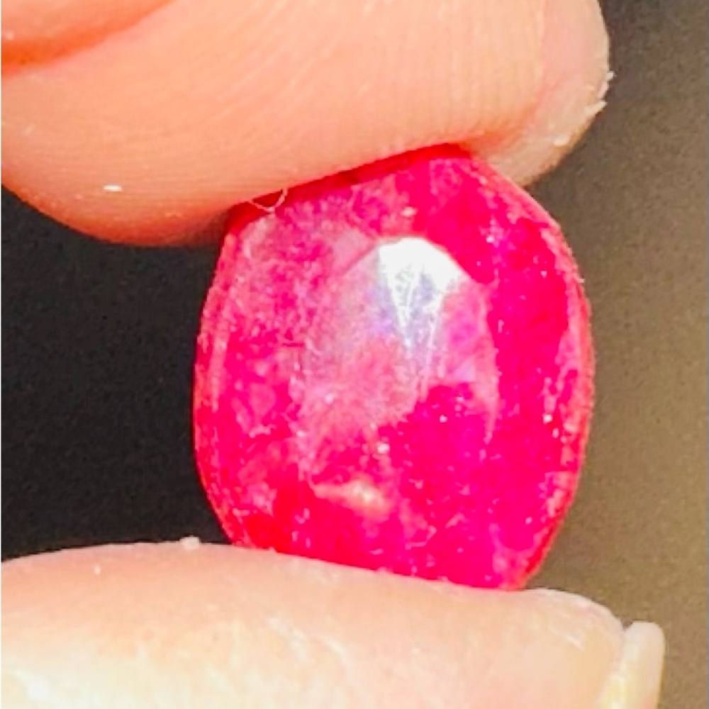 Beautiful natural faceted lose RUBY Gem 24 mm length